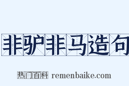 非驴非马造句是什么意思的图片